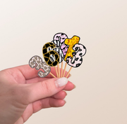 Number Cupcake Toppers in Animal Print