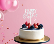 Custom Glitter Happy Birthday Cake Topper