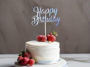 Custom  Holographic Happy Birthday Cake Topper