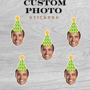 Custom Photo Adult Party Hat Sticker