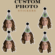 Custom Photo Adult Party Hat Sticker