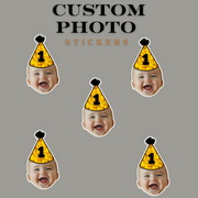 Animal Print Patterns Themed Custom Photo Party Hat Sticker