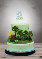 Number Cake Toppers in Animal Print