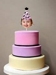 Animal Print Patterns Themed Custom Photo Themed Party Hat Cake Toppers