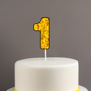 Number Cake Toppers in Animal Print