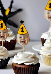 Animal Print Patterns Themed Custom Photo Themed Party Hat Cupcake Toppers