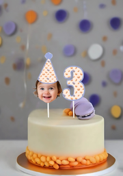 Custom Photo Baby Themed Party Hat Cake Toppers