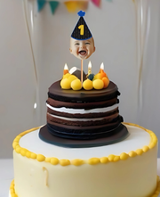 Custom Photo Baby Themed Party Hat Cake Toppers
