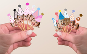 Custom Photo Baby Themed Party Hat Cupcake Toppers