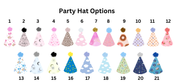 Custom Photo Baby Themed Party Hat Cake Toppers