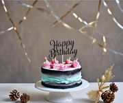 Custom Glitter Happy Birthday Cake Topper