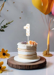 Number Cake Topper in Boho Print, Paisley, Rainbows