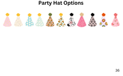 Floral (daisy's /sunflowers) Custom Photo Themed Party Hat Cupcake Toppers