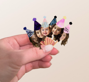 Marble, Galaxy, Abstract Print Custom Photo Themed Party Hat Cupcake Toppers