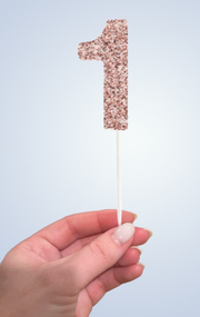 Glitter Number Cake Topper- Sparkling Celebration Decor