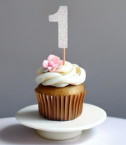 Glitter Number Cupcake Topper