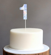 Holographic Number Cake Topper