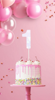 Holographic Number Cake Topper