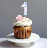 Holographic Number Cupcake Topper