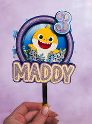 Custom Baby Shark Cake Topper