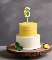 Number Cake Toppers in Lemon Theme Print