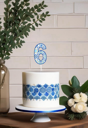 Number Cake Toppers in Lemon Theme Print