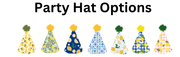 Lemon Pattern Themed Custom Photo Themed Party Hat Cupcake Toppers