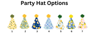 Lemon Pattern Themed Custom Photo Themed Party Hat Cake Toppers