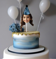 Marble, Galaxy, Abstract Print Party Hat Topper Options Custom Photo Themed Party Hat Cake Toppers