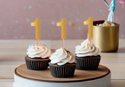 Metallic/ Foil Number Cupcake Topper