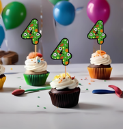 Number Cupcake Topper Sports/Cars/Video Games/Donuts/Animals Print