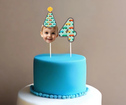 Sports/Cars/Video Games/Donut Print Custom Photo Themed Party Hat Cake Toppers