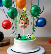 Sports/Cars/Video Games/Donut Print Custom Photo Themed Party Hat Cake Toppers